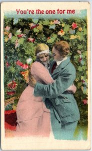 Postcard - You're the one for me with Lovers Picture