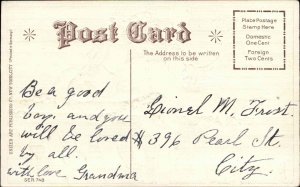 VALENTINE Little Boy Sailor on Rigging MULTIPLE FLAGS Embossed c1910 PC