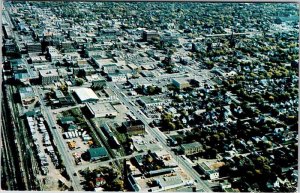 Postcard AERIAL VIEW SCENE Brandon Manitoba MB AO6472