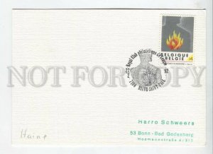 450594 Belgium 1992 year philatelic club Haine special cancellations