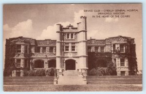 SPRINGFIELD, MO ~ O'Reilly General Hospital SERVICE CLUB Frisco Lines Postcard