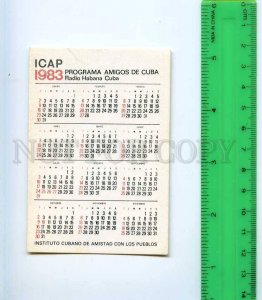 254356 CUBA SPACE cosmonaut 1983 year Pocket CALENDAR