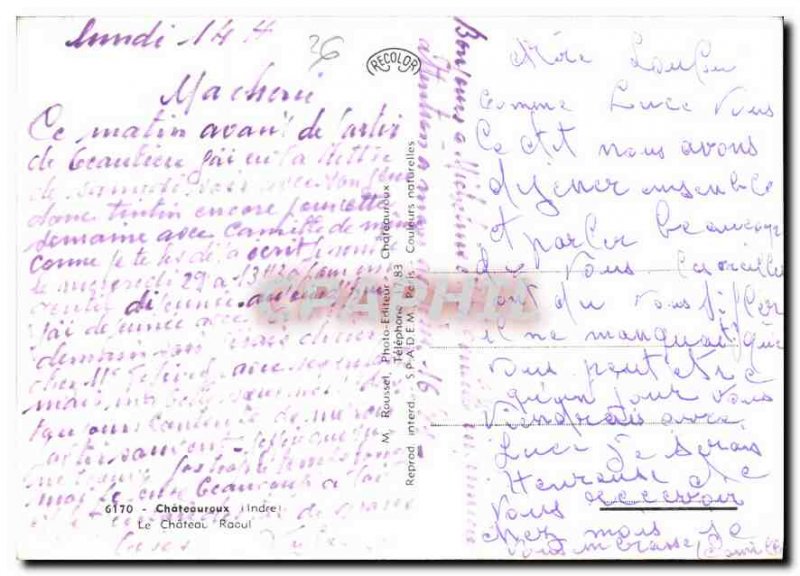 Modern Postcard Chateauroux Indre Raoul Chareau