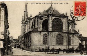 CPA MONTARGIS - L'Église et la Rue du LOING (227876)