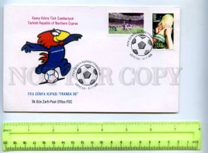 409991 Turkish Northern Cyprus 1998 First Day COVER Football Soccer World Cup