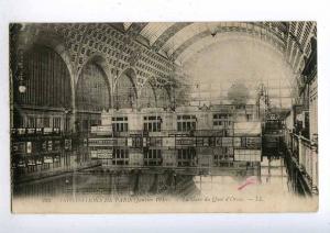 192458 FRANCE PARIS flooding 1910 Gare du Quai d'Orsay Vintage