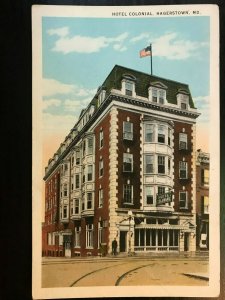 Vintage Postcard 1915-1930 Hotel Colonial Hagerstown Maryland