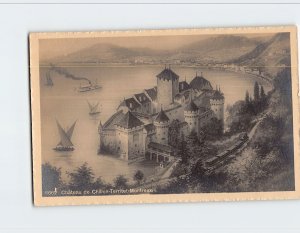 Postcard Château de Chillon Territet Montreux Switzerland