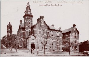 Sioux City IA Armstrong School Iowa Tom Jones Litho Postcard H16