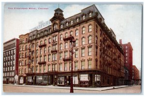 The Stratford Hotel Building Exterior Scene Chicago Illinois IL Vintage Postcard