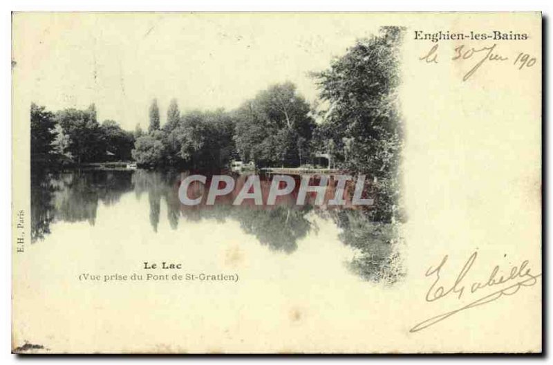 Post Card Old Lake (View from the Bridge St Gratien) Enghien les Bains