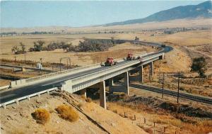 Auto 1950s Overpass Highway 466 Tehachapi California Trucks Columbia 6601