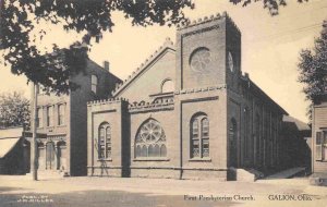 First Presbyterian Church Galion Ohio 1910c Albertype postcard