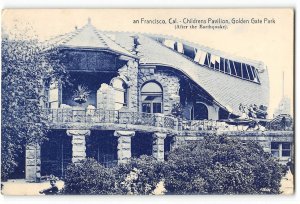 Children's Pavilion SAN FRANCISCO Golden Gate Park Earthquake 1908 Postcard