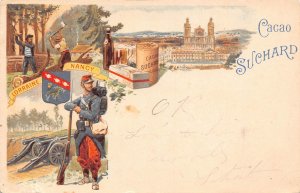 Advertising Chocolat Suchard France 1902 Woodchopers Soldier Nancy postcard B978