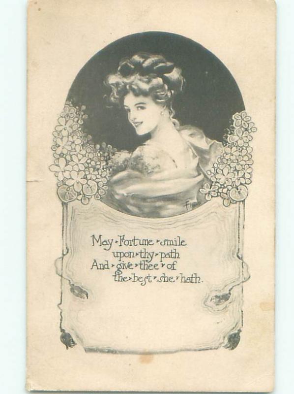 Divided-Back PRETTY WOMAN Risque Interest Postcard AA8671