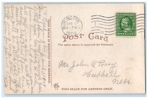 1909 River Front Steamships And Canoe Boats Burlington Iowa IA Posted Postcard
