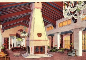 1930s CHICAGO ILLINOIS THE EDGEWATER BEACH HOTEL WEST LOUNGE POSTCARD 46-271