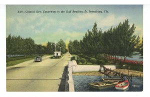 FL - St. Petersburg. Central Avenue, Causeway to the Beaches ca 1940's
