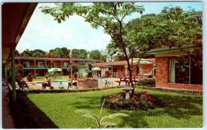 BATON ROUGE, Louisiana  LA    Roadside MOTEL METZ & RESTAURANT c1960s  Postcard