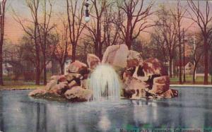 Indiana Indianapolis Military Park Fountain 1911