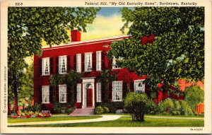 Postcard KY Bardstown Federal Hill My Old Kentucky Home