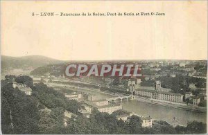 Postcard Old Lyon Panorama of the Saone Bridge Serin and Fort St John