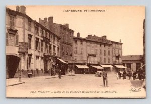 CPA Issoire France - Hotel de la Poste, Boulevard de la Manliere Postcard