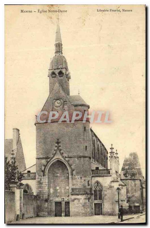 Postcard Old Mamers Notre Dame Church