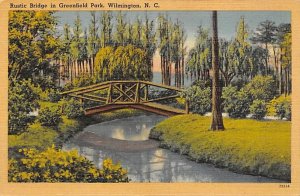 Rustic Bridge in Greenfield Park Wilmington, North Carolina NC