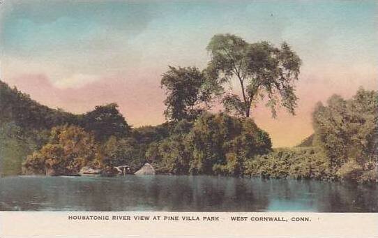 Connecticut West Cornwall Housatonic River View At Pine Villa Park Albertype