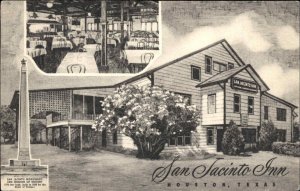 Houston Texas TX San Jacinto Inn Vintage Postcard