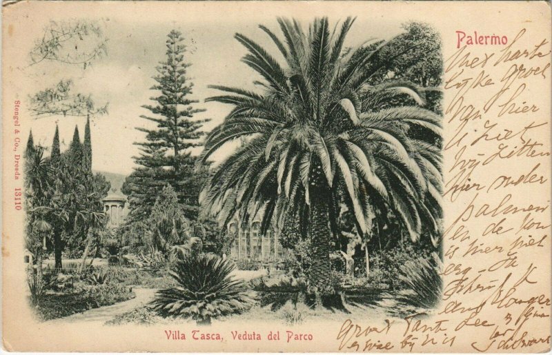 CPA Palermo Villa Tasca Veduta del Parco ITALY (809387)