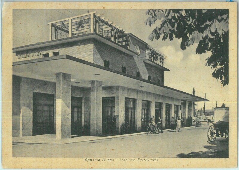 85926 - CARTOLINA d'Epoca -  MASSA CARRARA - Apuania Massa 1940 STAZIONE  TRENO