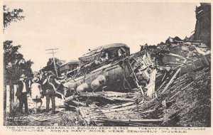 Canaan New Hampshire 1907 Train Wreck Disaster Vintage Postcard AA52516