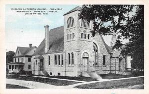 Whitewater Wisconsin English Lutheran Church Antique Postcard J79240