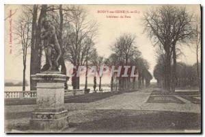 Old Postcard Rosny sur Seine S and O Inside the Park