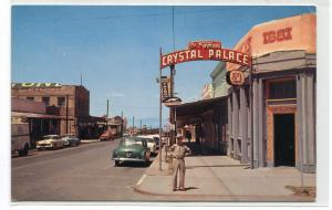 Street Scene Cars Crystal Palace Saloon Tombstone Arizona 1950s postcard