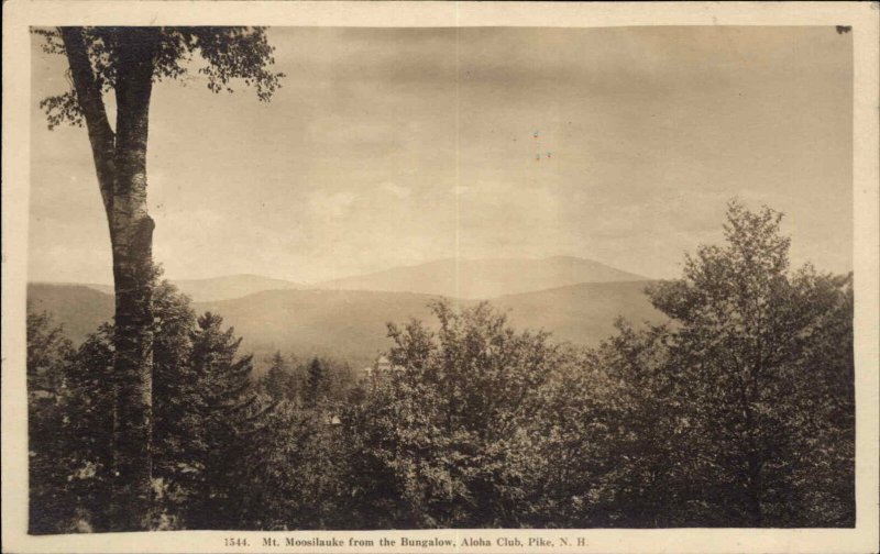 Pike New Hampshire NH Aloha Club Mt Moosilauke Vintage RPPC Postcard