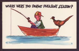 Where Were You During Pheasant Season? Comic Postcard 2662