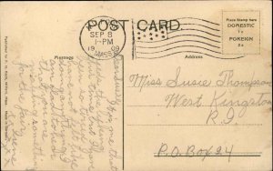 Milford MA South Main St. Fire Engine c1910 Postcard