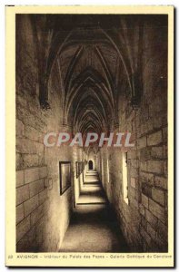 Old Postcard Avignon Popes' Palace The Interior Gallery Gothic Wells Conclave