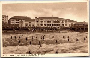 Natal: Bathing Enclosure, Durban South Africa Vintage Postcard H25