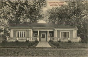 Wellesley MA Phi Sigma Fraternity House c1910 Postcard