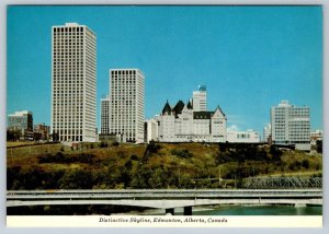 Distinctive Skyline, MacDonald Hotel, Edmonton, Alberta, Chrome Postcard