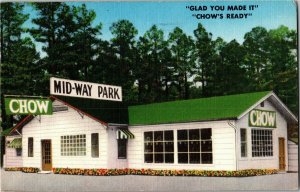 Mid-Way Park, Highway 71 Boles AR Chow Restaurant Vintage Postcard D78