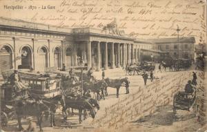 France - Montpellier 1870 La gare 01.88