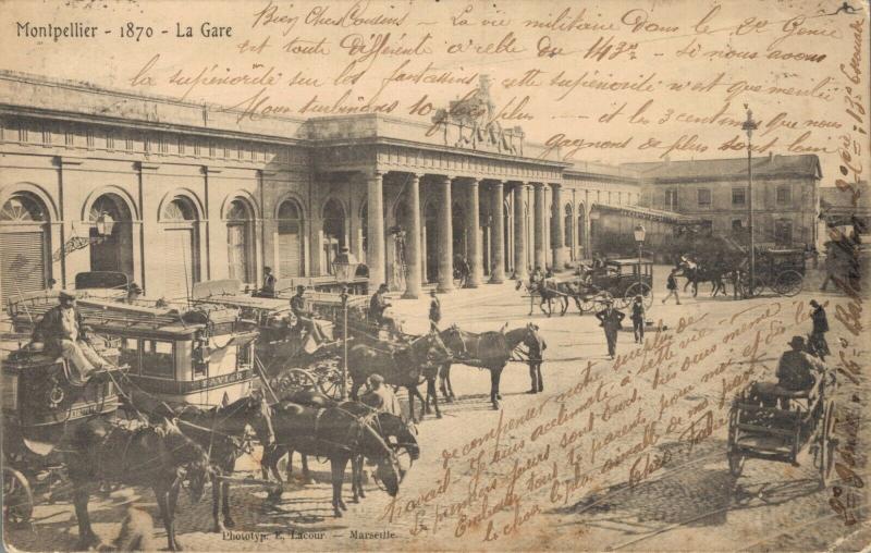 France Montpellier 1870 La gare 01.88