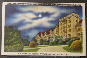 Asheville, NC - Night-Time Scene of Appalachian Hall