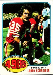 1976 Topps Football Card Larry Schreiber San Francisco 49ers sk4582